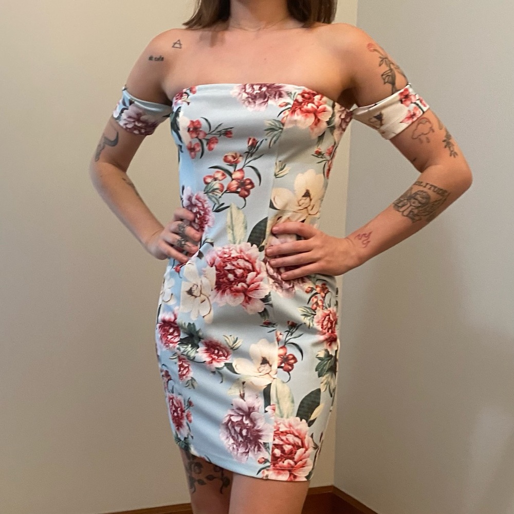 Floral Off The Shoulder Dress